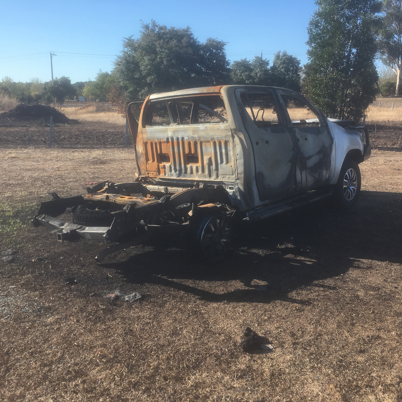 Illustration for article titled burn't out Toyota HiLux anyone?